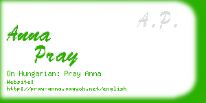 anna pray business card